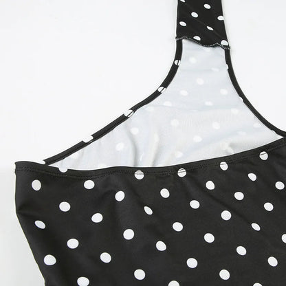 Discover the Gaono Asymmetrical Polka Dot Tank Top, a must-have for your summer wardrobe! This stylish tank features a unique asymmetrical design and chic scarf detail, crafted from lightweight, breathable polyester for all-day comfort. Perfect for casual outings