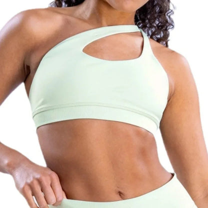 Elevate your fitness wardrobe with the NCLAGEN Impact Asymmetric Sports Bra. This stylish halter design offers high support, perfect for yoga and intense workouts. Crafted from quick-dry, breathable nylon fabric, it ensures you stay comfortable and fresh.