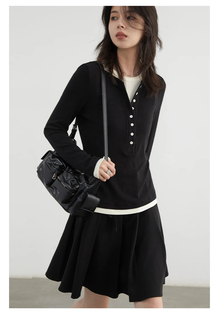 Cozy and chic, our Loose-Fit Knitted Sweater & Long Sleeve Top is the perfect blend of comfort and style. Crafted from soft, breathable knit fabric, this versatile piece is ideal for all-day wear. The loose fit design allows for